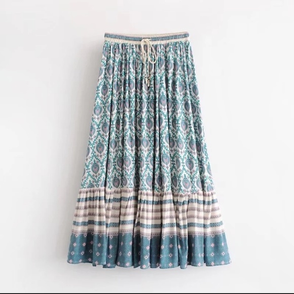 Dresses & Skirts - Turquoise Boho Skirt